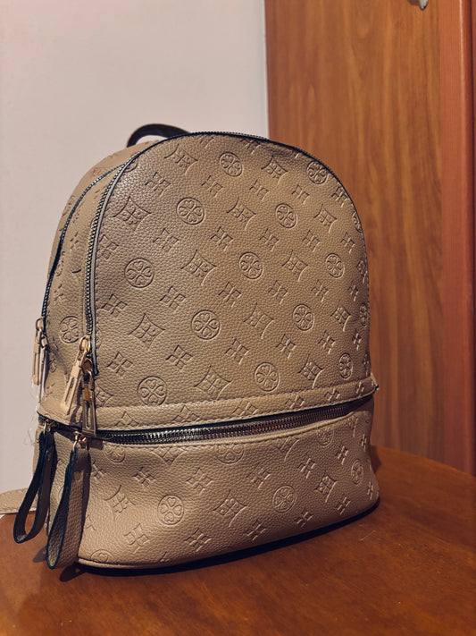 Μπεζ τσάντα πλάτης – minimal backpack
